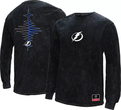 Mitchell & Ness Tampa Bay Lightning Vintage Zig-Zag Black Long Sleeve Shirt