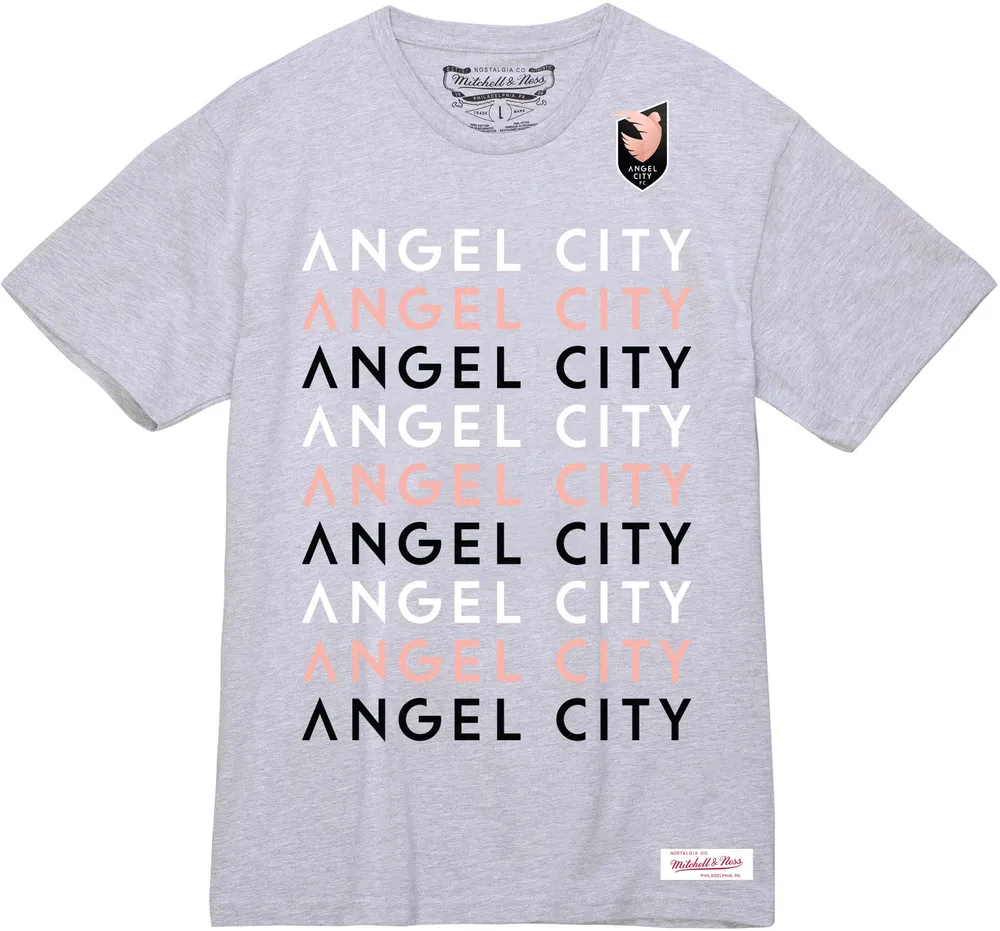 Mitchell & Ness Angel City FC Repeat Logo Heather Grey T-Shirt