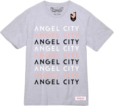 Mitchell & Ness Angel City FC Repeat Logo Heather Grey T-Shirt