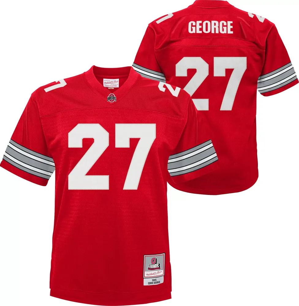 Mitchell & Ness Youth Ohio State Buckeyes Eddie George #27 Scarlet Replica Jersey