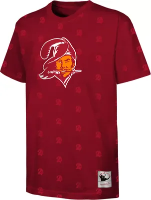 Mitchell & Ness Youth Tampa Bay Buccaneers All-Over Print Red T-Shirt