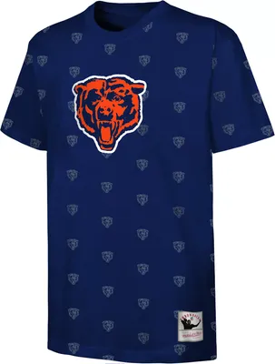 Mitchell & Ness Youth Chicago Bears All-Over Print Navy T-Shirt