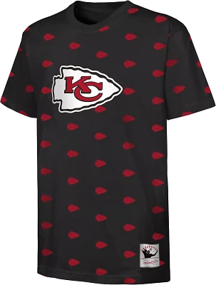 Mitchell & Ness Youth Kansas City Chiefs All-Over Print Black T-Shirt