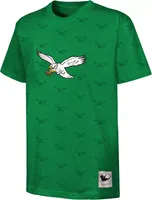 Mitchell & Ness Youth Philadelphia Eagles All-Over Print Green T-Shirt