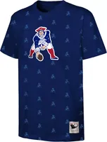 Mitchell & Ness Youth New England Patriots All-Over Print Blue T-Shirt