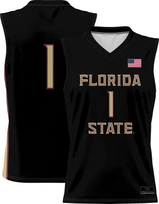 ProSphere Men's Florida State Seminoles #1 Black Alternate Full Sublimated Basketball Jersey