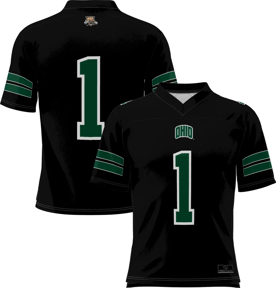 Prosphere Men's Ohio Bobcats #1 Black Full Sublimated Home Jersey