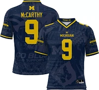 Prosphere Men's Michigan Wolverines #1 Blue Full Sublimated Home Jersey