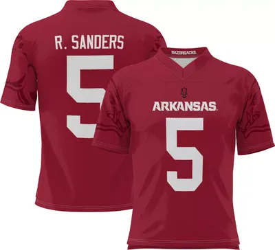 Prosphere Men's Arkansas Razorbacks #5 Cardinal Raheim Sanders Full-Sublimated Football Jersey