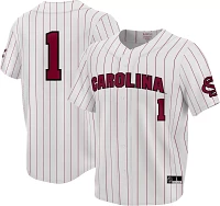 ProSphere Men's South Carolina Gamecocks #1 White Pinstripe Baseball Jersey