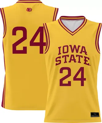 Prosphere Men's Iowa State Cyclones #1 Gold Full Sublimated Alternate Basketball Jersey