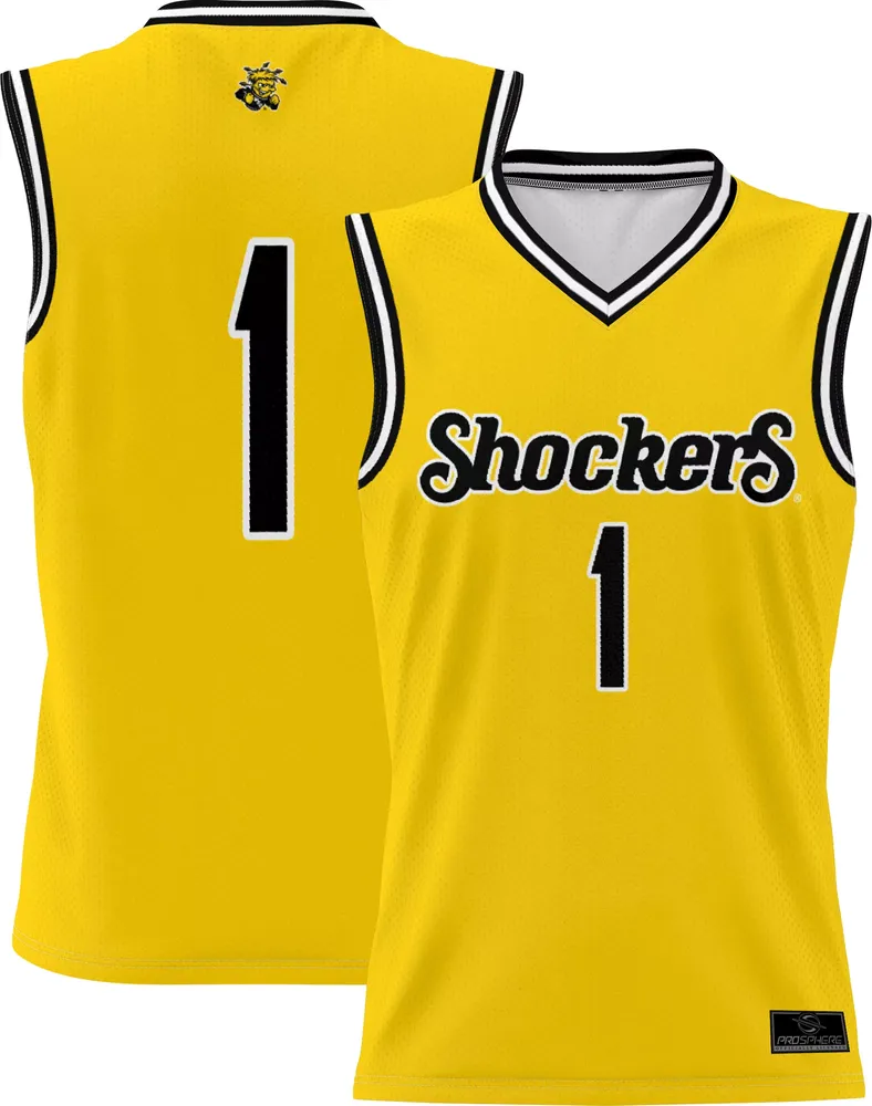 ProSphere Men's Wichita State Shockers #1 Yellow Alternate Full Sublimated Basketball Jersey