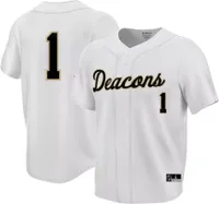 ProSphere Men's Wake Forest Demon Deacons #1 White Alternate Baseball Jersey