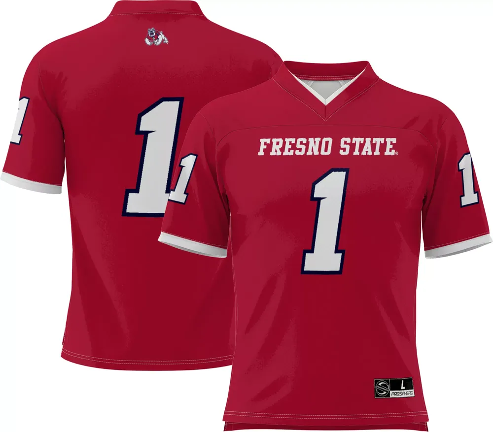 ProSphere Men's Fresno State Bulldogs #1 Cardinal Full Sublimated Football Jersey