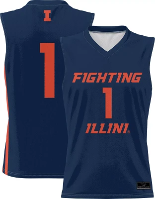 Prosphere Youth Illinois Fighting Illini #1 Navy Full Sublimated Alternate Basketball Jersey