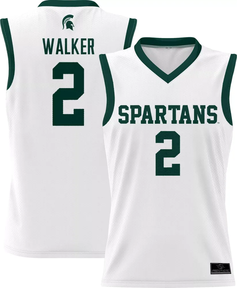 Prosphere Youth Michigan State Spartans #2 White Tyson Walker Full Sublimated Basketball Jersey