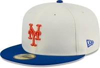 New Era Adult York Mets Blue Evergreen 59Fifty Fitted Hat