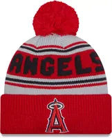 New Era Adult Los Angeles Angels Red Word Pom Knit Hat