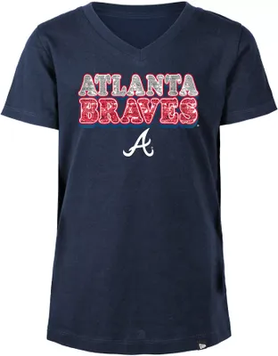 New Era Girl's Atlanta Braves Navy T-Shirt