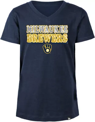 New Era Girl's Milwaukee Brewers Navy T-Shirt