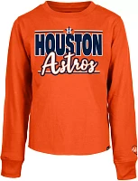 New Era Girl's Houston Astros Orange Long Sleeve T-Shirt