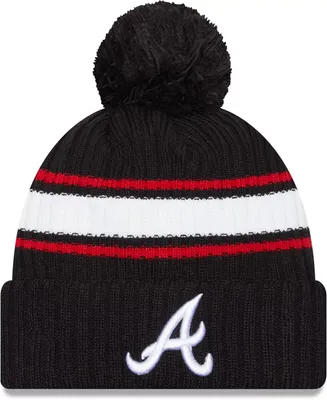 New Era Men's Atlanta Braves Navy Knit Fold Hat