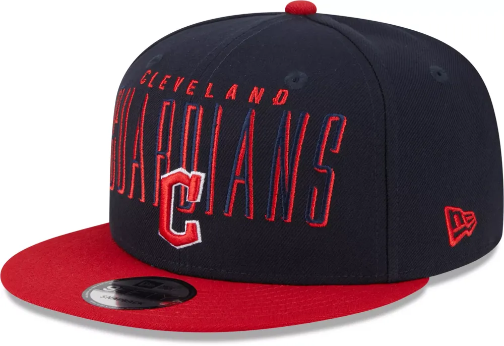 New Era Men's Cleveland Guardians Navy 9Fifty Headline Adjustable Hat