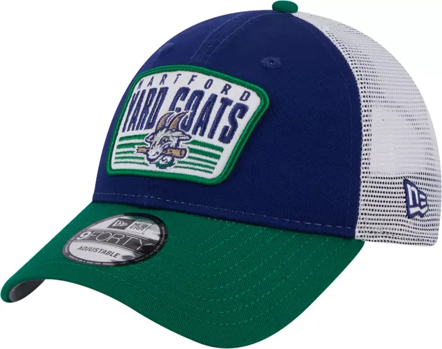 Dick's Sporting Goods New Era Men's Hartford Yard Goats Dark Blue 9Forty  Adjustable Trucker Hat