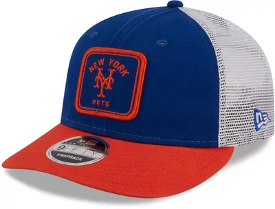 New Era Men's New York Mets Blue Low Profile 9Fifty Squared Fitted Hat