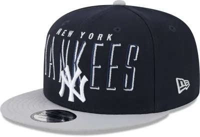 New Era Men's New York Yankees Navy 9Fifty Headline Adjustable Hat