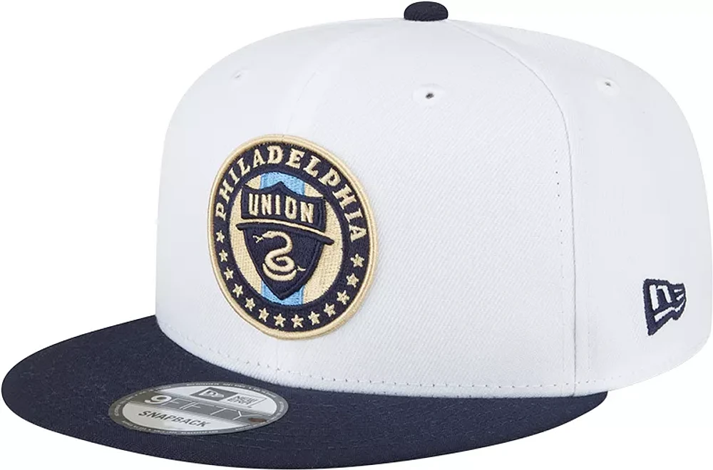 New Era Adult Philadelphia Union 2023 9Fifty Logo White Adjustable Hat