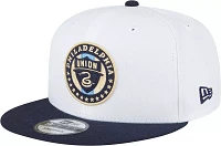 New Era Adult Philadelphia Union 2023 9Fifty Logo White Adjustable Hat