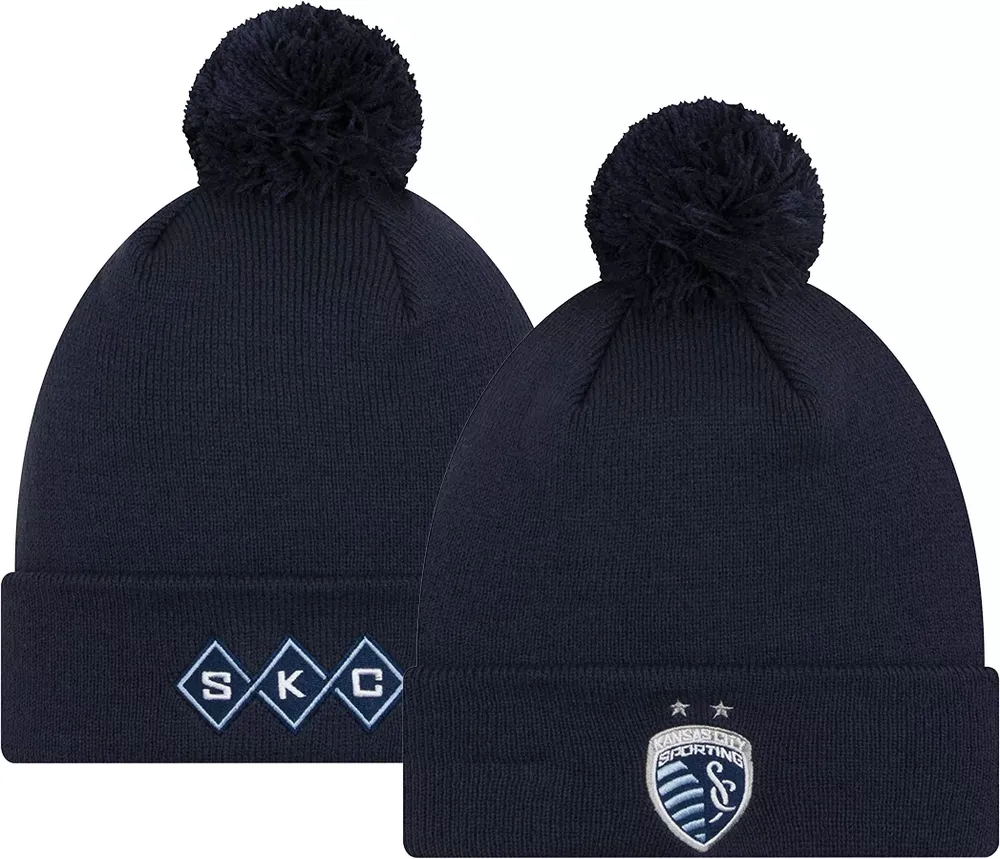 New Era Sporting Kansas City Jersey Hook Pom Knit Beanie