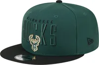 New Era Adult Milwaukee Bucks Headline 9Fifty Adjustable Snapback Hat