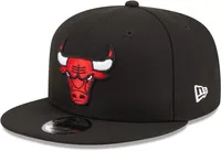 New Era Adult Chicago Bulls Black 9Fifty Adjustable Hat