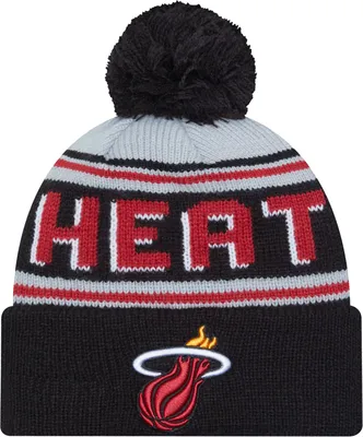 New Era Adult Miami Heat Black Cheer Knit Hat