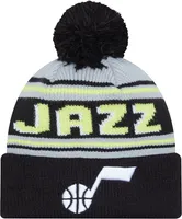 New Era Adult Utah Jazz Black Cheer Knit Hat