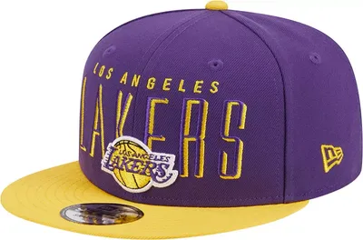 New Era Adult Los Angeles Lakers Headline 9Fifty Adjustable Snapback Hat