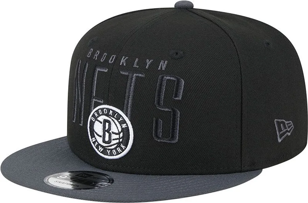 New Era Adult Brooklyn Nets Headline 9Fifty Adjustable Snapback Hat