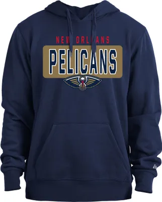 New Era Men's Orleans Pelicans Navy Fleece Hoodie