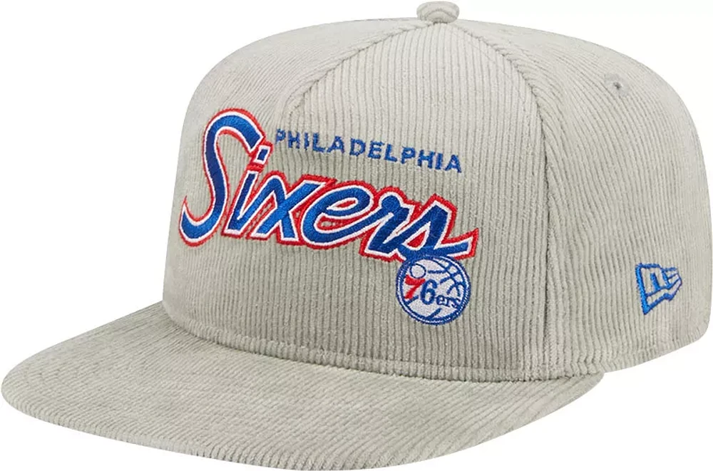 New Era Adult Philadelphia 76ers Corduroy Golf Snapback Adjustable Hat