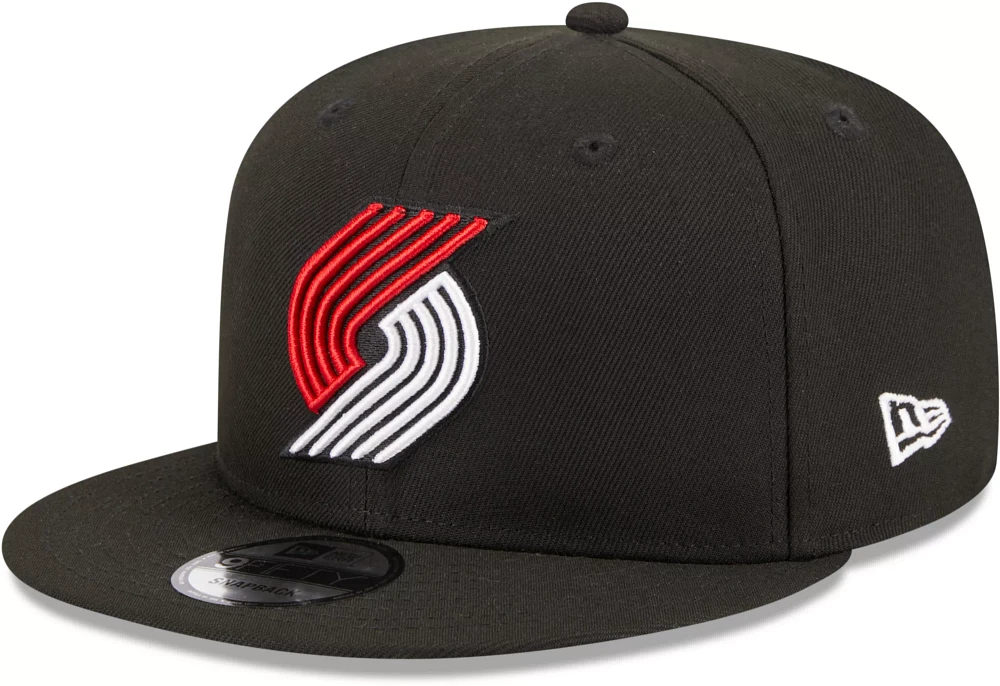 New Era Adult Portland Trail Blazers Black 9Fifty Adjustable Hat