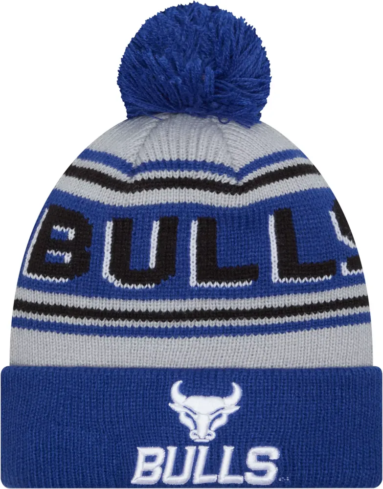 New Era Men's Buffalo Bulls Blue Pom Wordmark Beanie