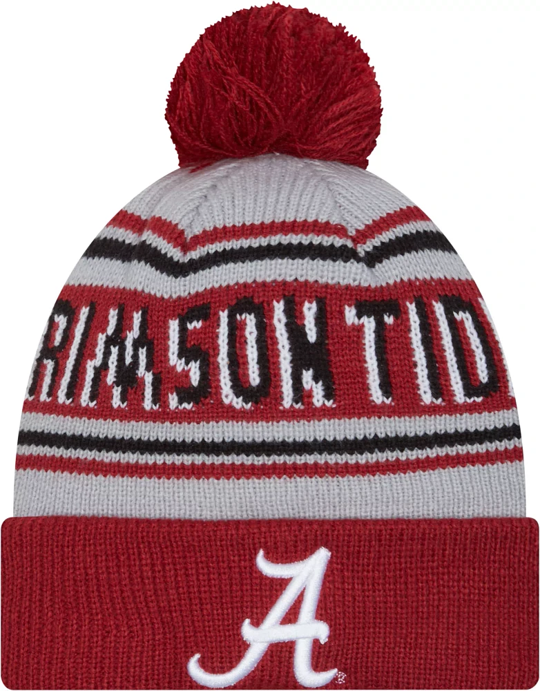 New Era Men's Alabama Crimson Tide Crimson Pom Wordmark Beanie