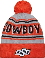 New Era Men's Oklahoma State Cowboys Orange Pom Wordmark Beanie