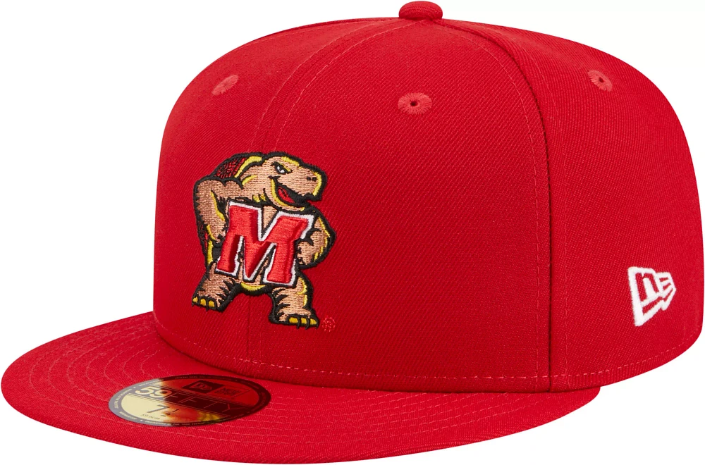 New Era Men's Maryland Terrapins Red 59Fifty Fitted Hat