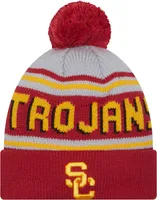 New Era Men's USC Trojans Cardinal Pom Wordmark Beanie