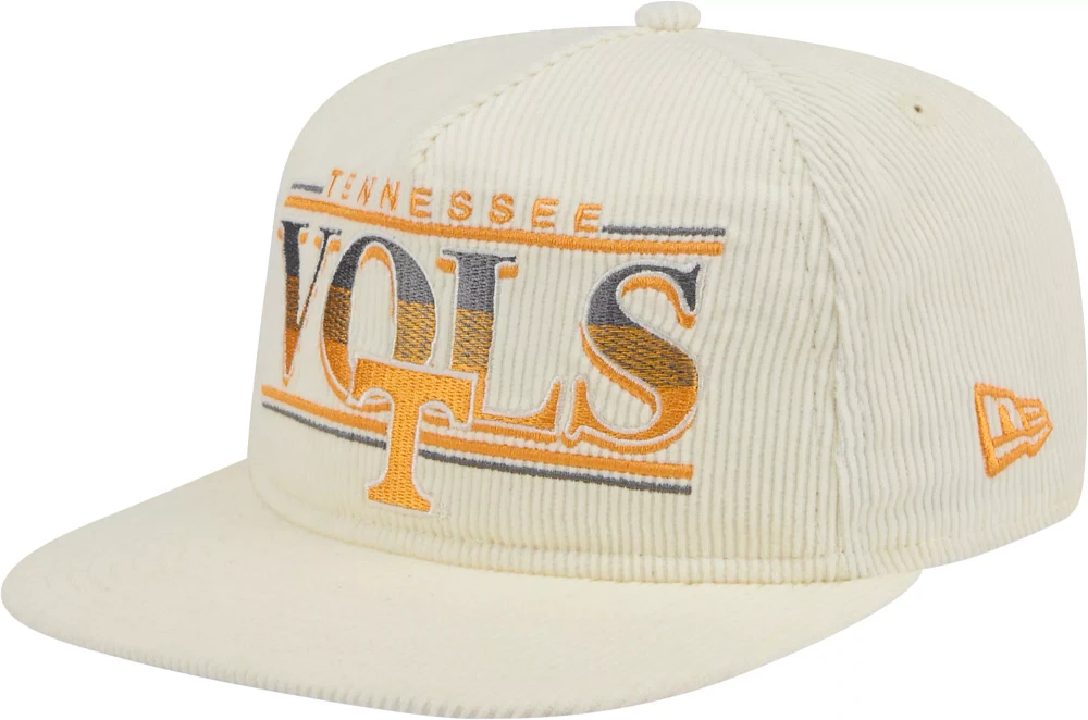 New Era Men's Tennessee Volunteers White Corduroy Golfer Adjustable Hat