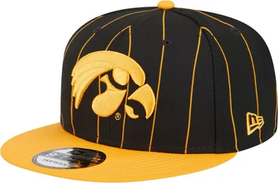 New Era Men's Iowa Hawkeyes Black 9Fifty Vintage Adjustable Hat