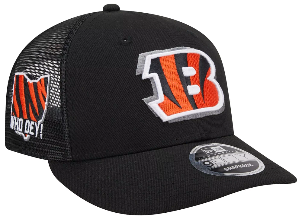 New Era Men's Cincinnati Bengals 2024 NFL Draft Black Low Profile 9Fifty Adjustable Hat